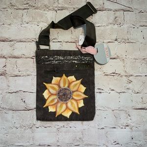 Dakine Purse in Green with Painted Sunflower NWT